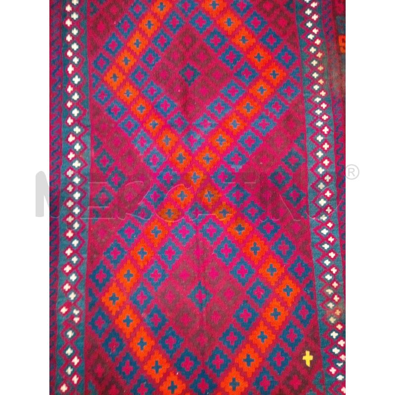 TAPPETO 230X150 KILIM ROMBI TONI ARANCIO MARRONE | Mercatino dell'Usato Roma porta maggiore 2