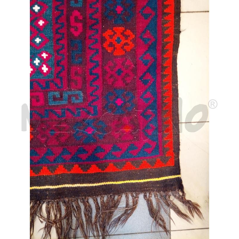 TAPPETO 230X150 KILIM ROMBI TONI ARANCIO MARRONE | Mercatino dell'Usato Roma porta maggiore 3