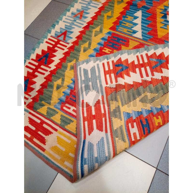 TAPPETO KILIM 184X113 GEOMETRIE COLORATE  | Mercatino dell'Usato Roma porta maggiore 3