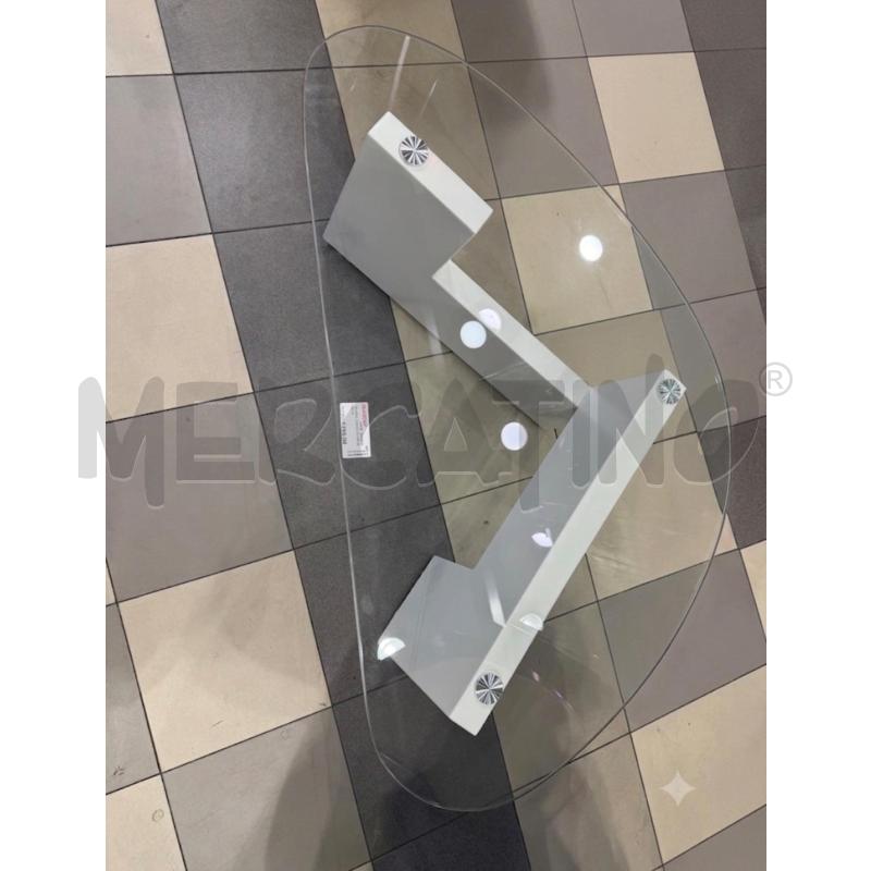 TAVOLO BASSO VETRO BIANCO | Mercatino dell'Usato Roma porta maggiore 1