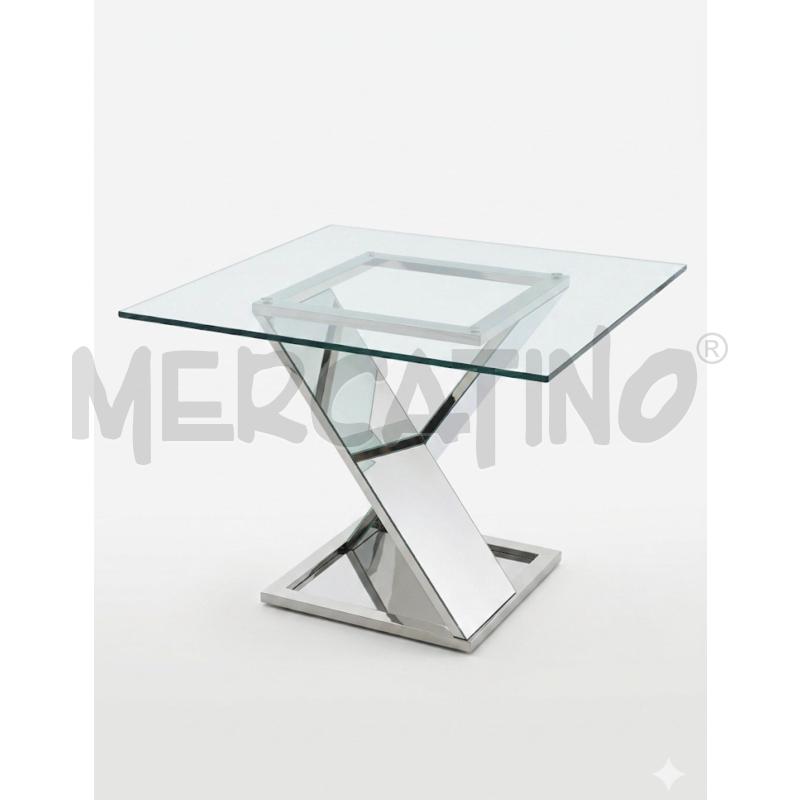 TAVOLO DESIGN BASE ACC. VETRO TEMP. | Mercatino dell'Usato Roma porta maggiore 1