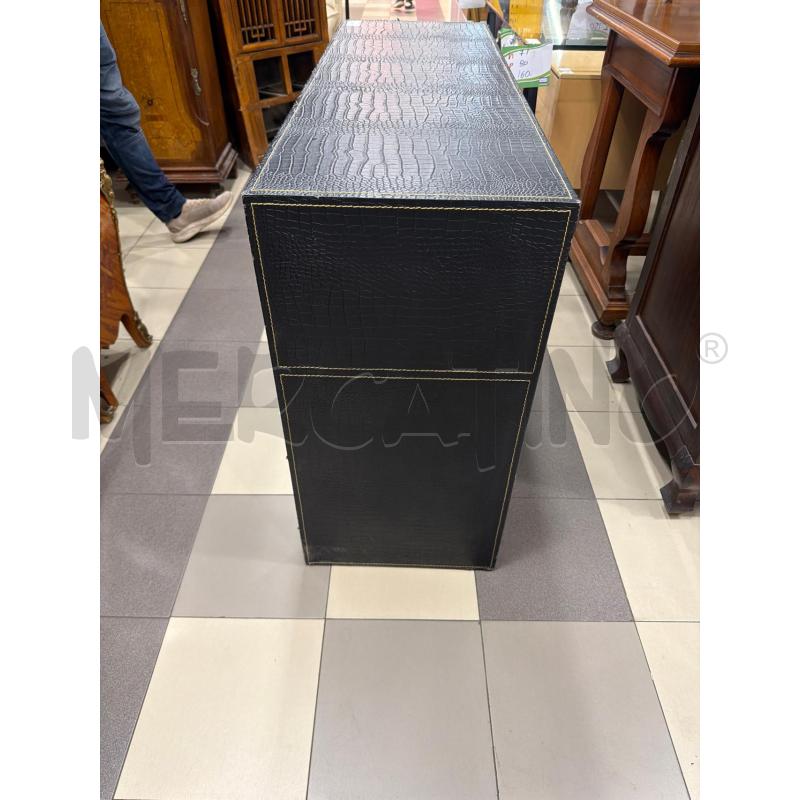 TAVOLO PELLE NERA  | Mercatino dell'Usato Roma porta maggiore 3