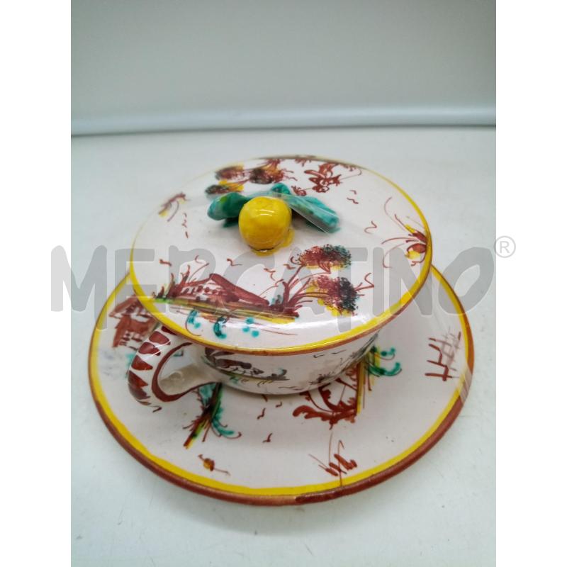 TAZZA CERAMICA DIPINTA PRESA PERA  | Mercatino dell'Usato Roma porta maggiore 2