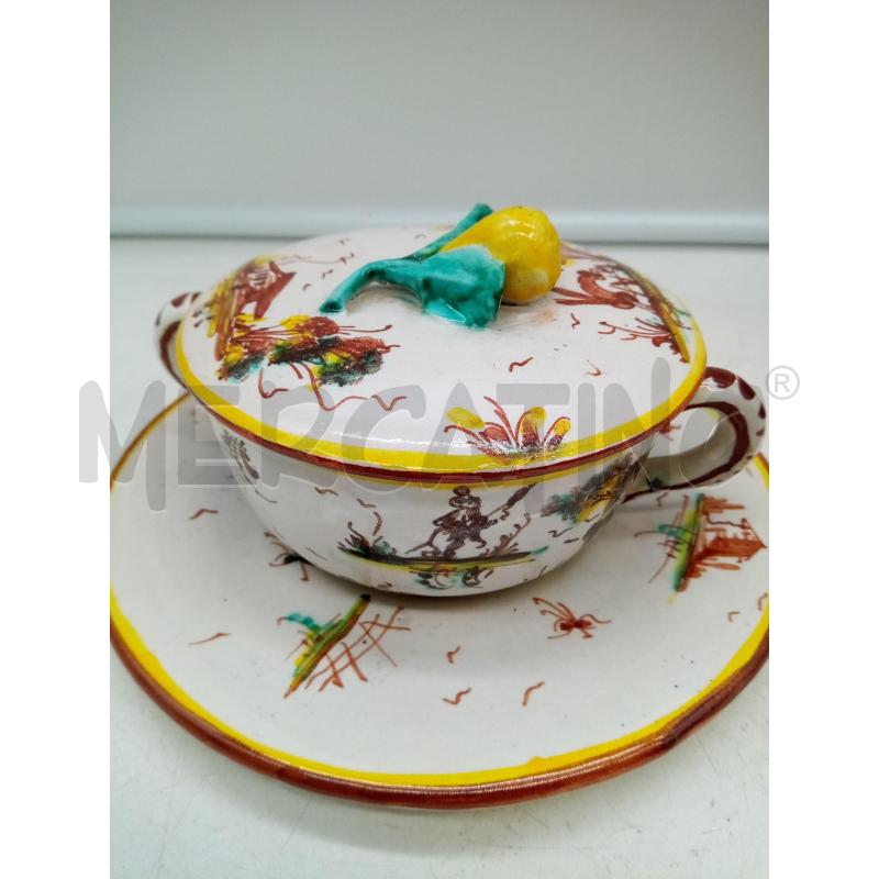 TAZZA CERAMICA DIPINTA PRESA PERA  | Mercatino dell'Usato Roma porta maggiore 1