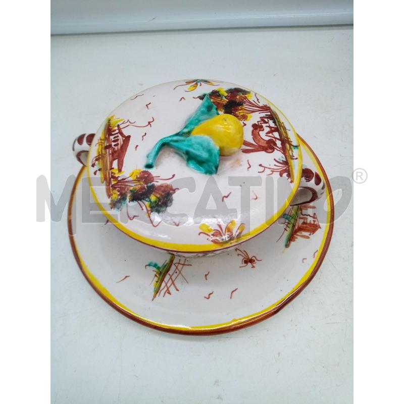 TAZZA CERAMICA DIPINTA PRESA PERA  | Mercatino dell'Usato Roma porta maggiore 2
