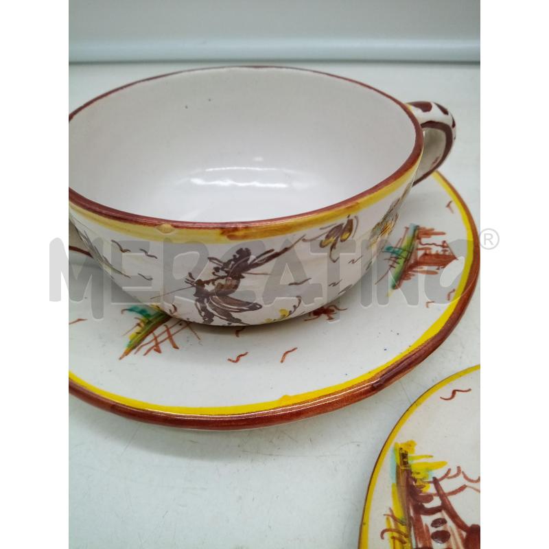 TAZZA CERAMICA DIPINTA PRESA PERA  | Mercatino dell'Usato Roma porta maggiore 4