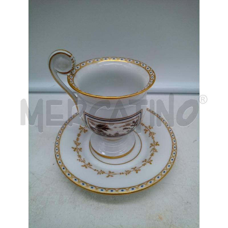 TAZZA DA CIOCCOLATA PORCELLANA GINORI PITTORIA FIESOLE | Mercatino dell'Usato Roma porta maggiore 1