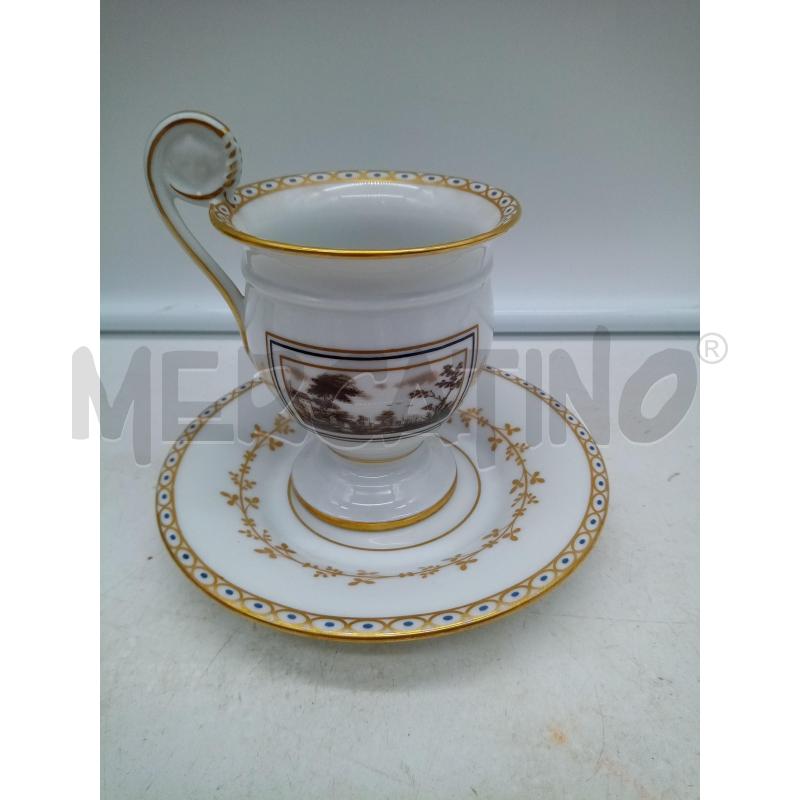 TAZZA DA CIOCCOLATA PORCELLANA GINORI PITTORIA FIESOLE | Mercatino dell'Usato Roma porta maggiore 2