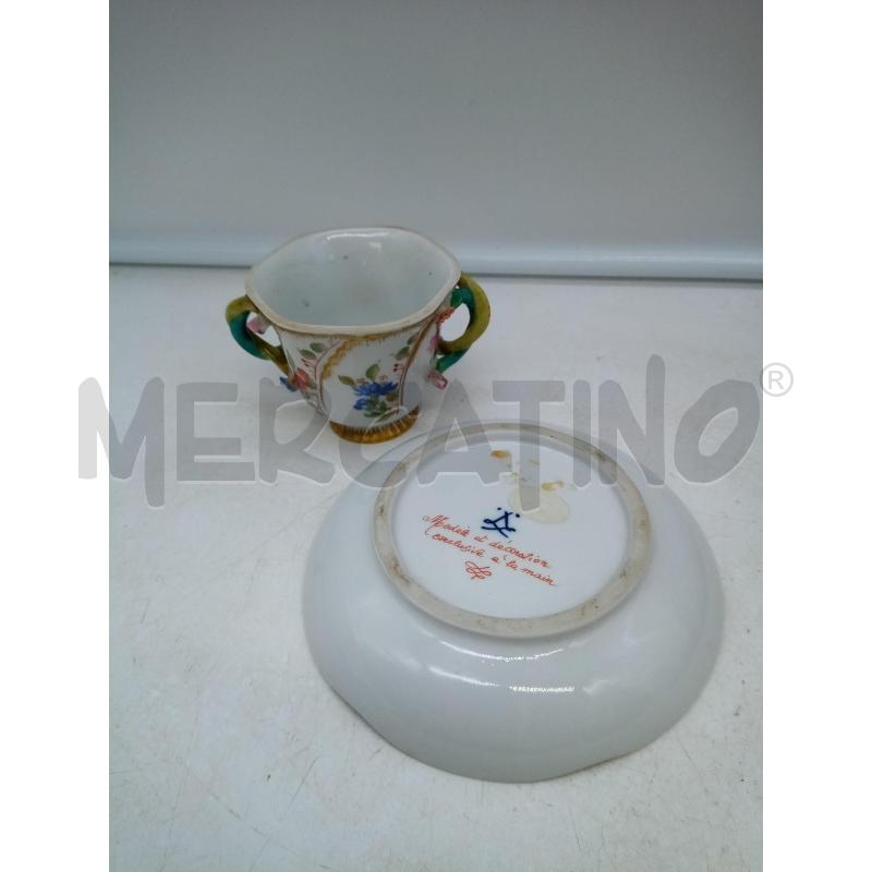 TAZZA PORCELLANA SEVRES FIORI DIPINTI  | Mercatino dell'Usato Roma porta maggiore 3