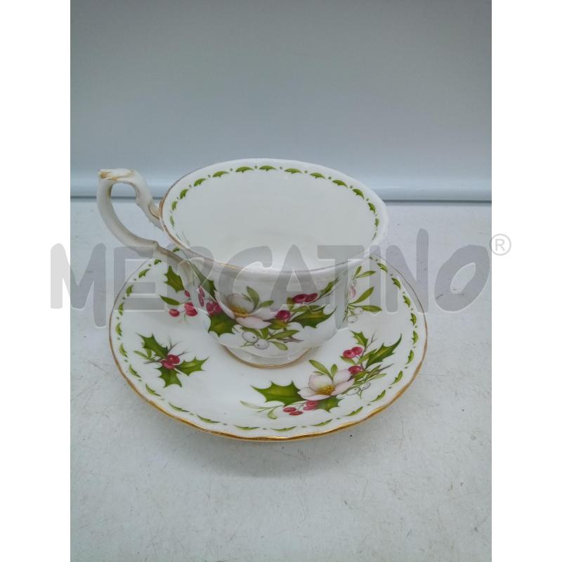 TAZZA PORC ROYAL ALBERT DECEMBER | Mercatino dell'Usato Roma porta maggiore 1