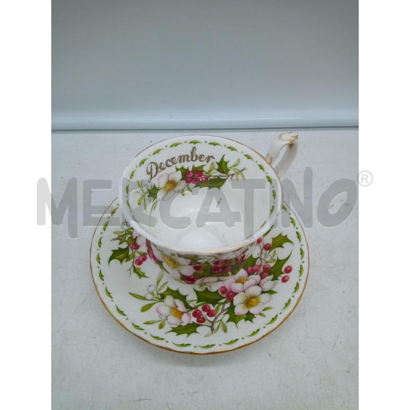 TAZZA PORC ROYAL ALBERT DECEMBER | Mercatino dell'Usato Roma porta maggiore 2