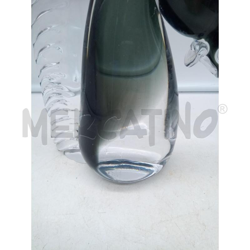 TESTA CAVALLO VETRO MURANO GRIGIO | Mercatino dell'Usato Roma porta maggiore 3
