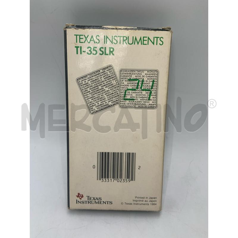 TEXAS INSTRUMENTS 35SLR | Mercatino dell'Usato Roma porta maggiore 2