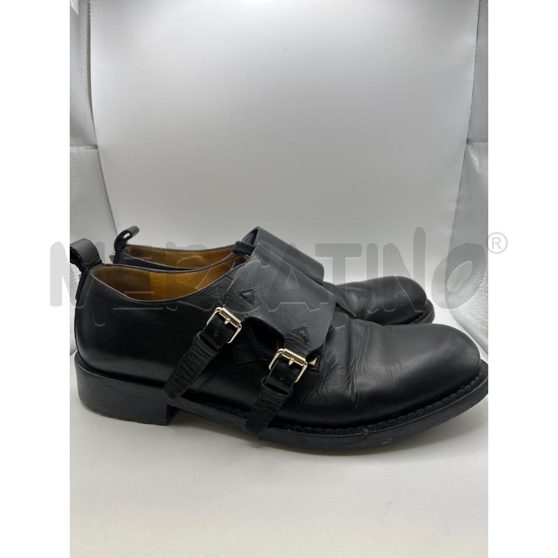 VALENTINO SCARPE UOMO NERE STRINGATE DOPPIA FIBBIA BORCHIETTE | Mercatino dell'Usato Roma porta maggiore 2