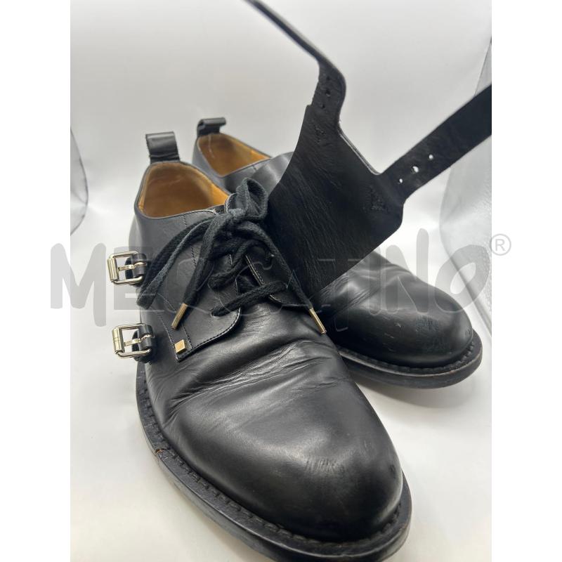 VALENTINO SCARPE UOMO NERE STRINGATE DOPPIA FIBBIA BORCHIETTE | Mercatino dell'Usato Roma porta maggiore 5
