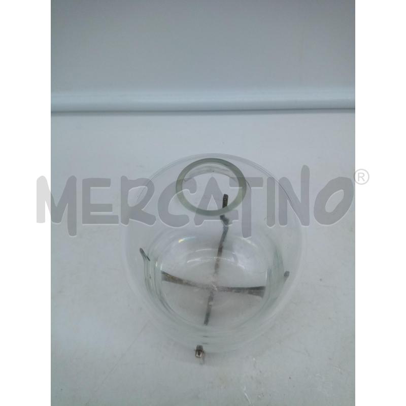 VASETTO VETRO COLLO STRETTO BASE METALLO CROMATO  | Mercatino dell'Usato Roma porta maggiore 3