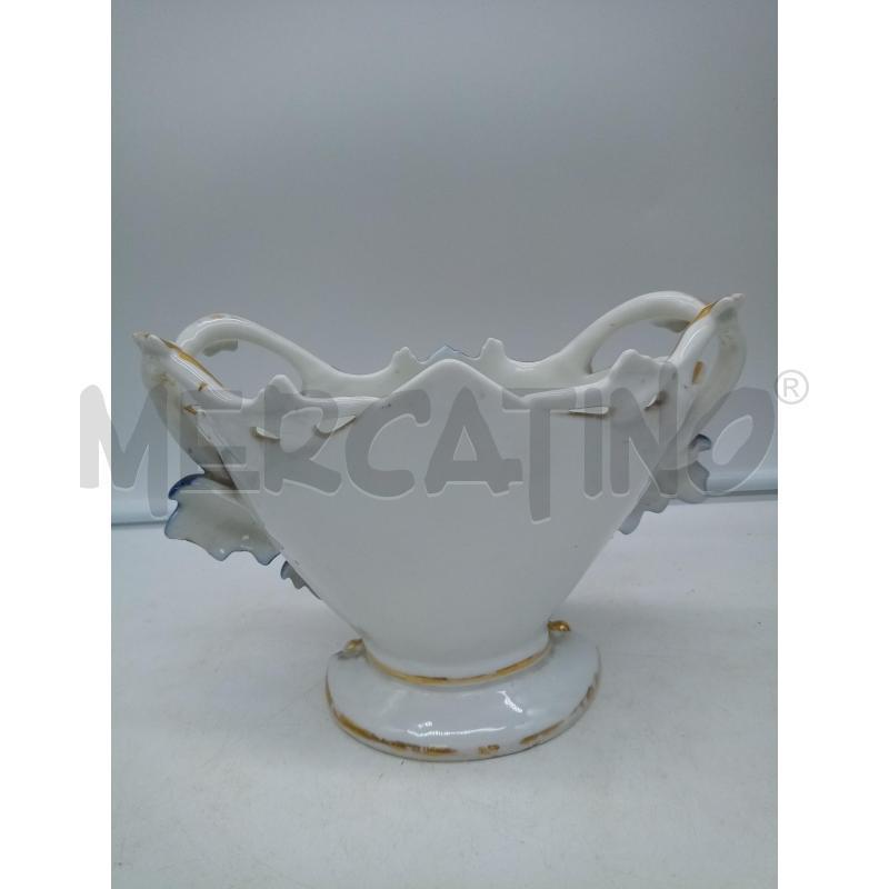VASO BASSO PORC VECCHIA PARIGI BLU ORO | Mercatino dell'Usato Roma porta maggiore 4