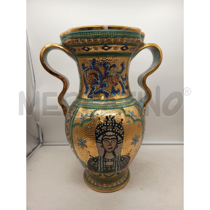 VASO BIANSATO CERAMICA AMMALFI BIZZANTINA  | Mercatino dell'Usato Roma porta maggiore 1