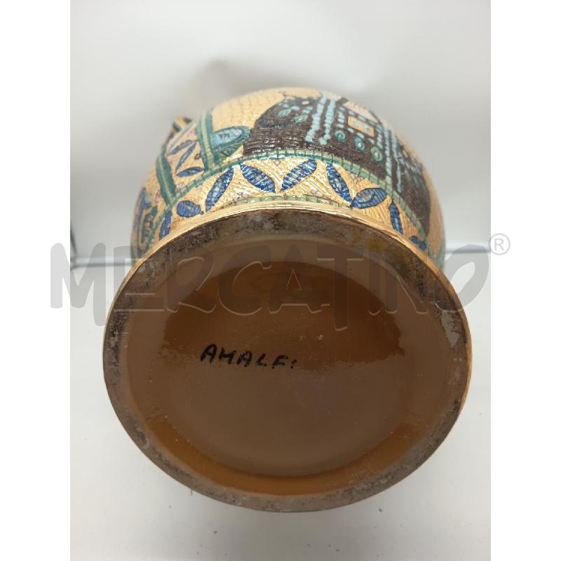 VASO BIANSATO CERAMICA AMMALFI BIZZANTINA  | Mercatino dell'Usato Roma porta maggiore 4