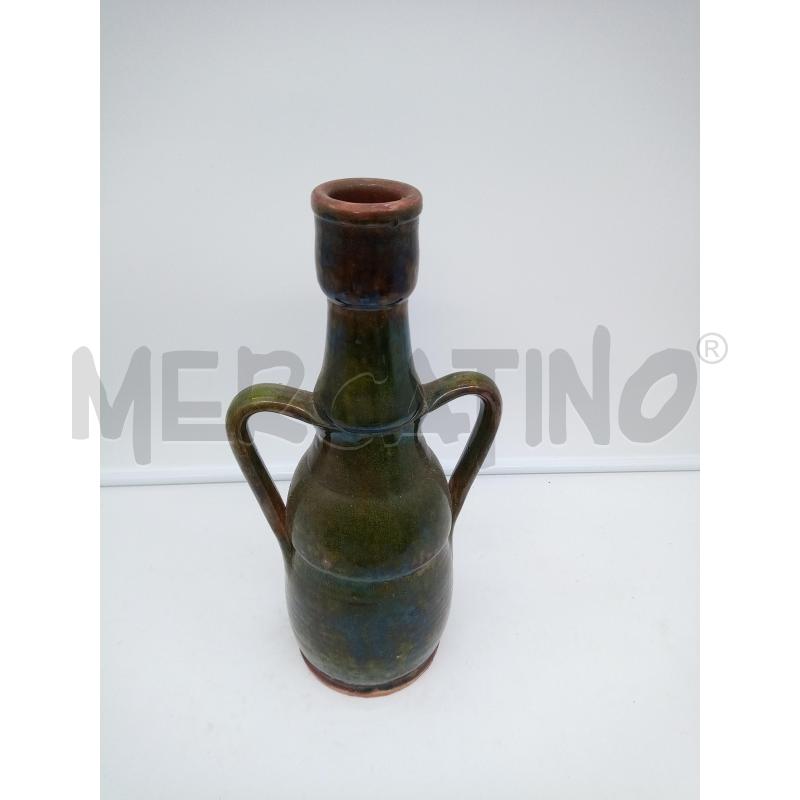 VASO BIANSATO CERAMICA MARCHE TONI VERDE | Mercatino dell'Usato Roma porta maggiore 1