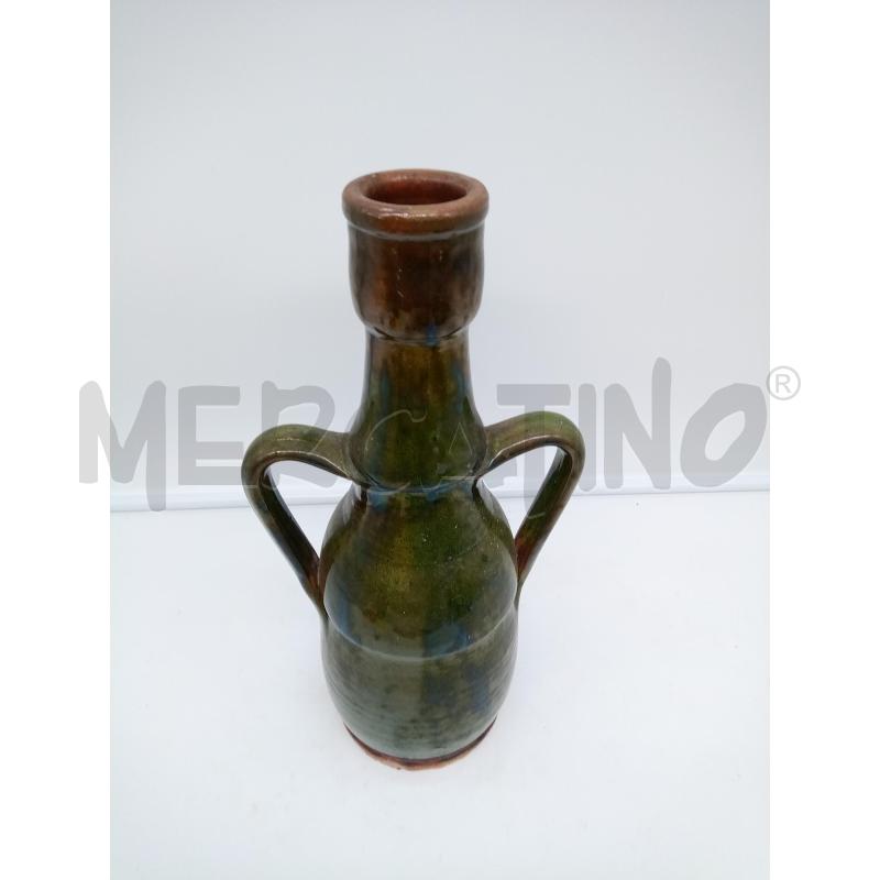 VASO BIANSATO CERAMICA MARCHE TONI VERDE | Mercatino dell'Usato Roma porta maggiore 2