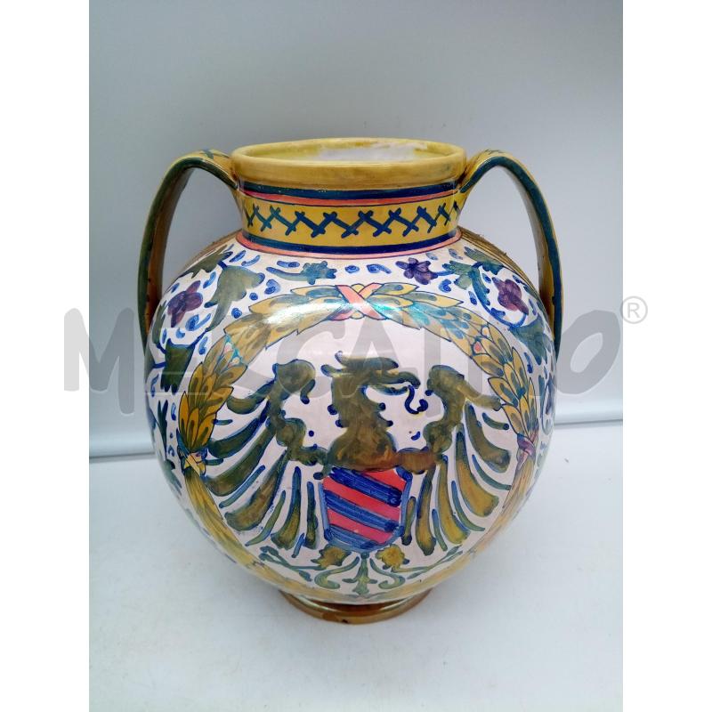 VASO CERAMICA BIANSATA SCU RUBBOLI STEMMA  | Mercatino dell'Usato Roma porta maggiore 1