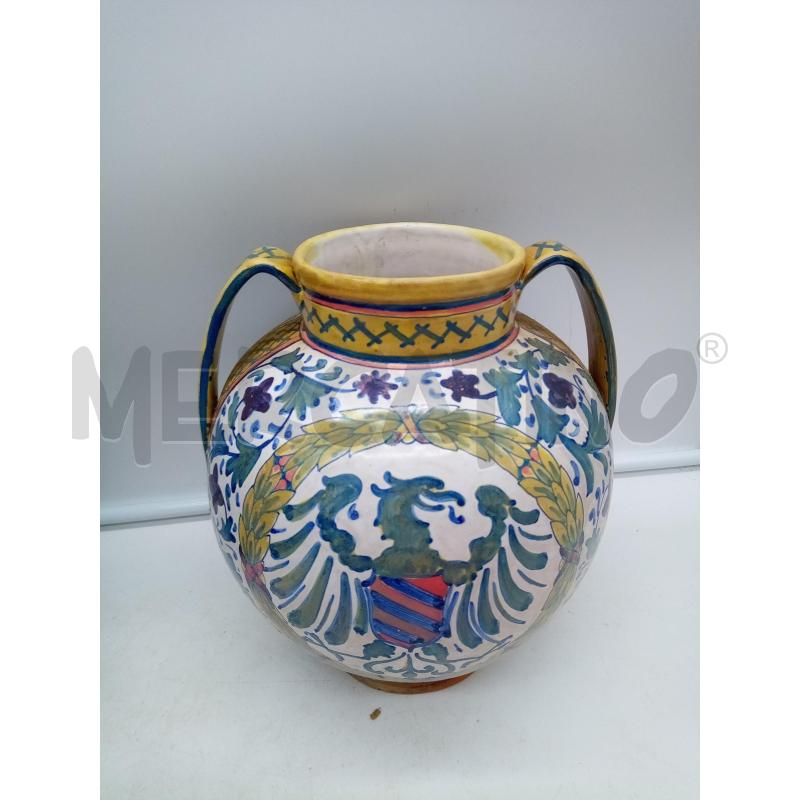 VASO CERAMICA BIANSATA SCU RUBBOLI STEMMA  | Mercatino dell'Usato Roma porta maggiore 3