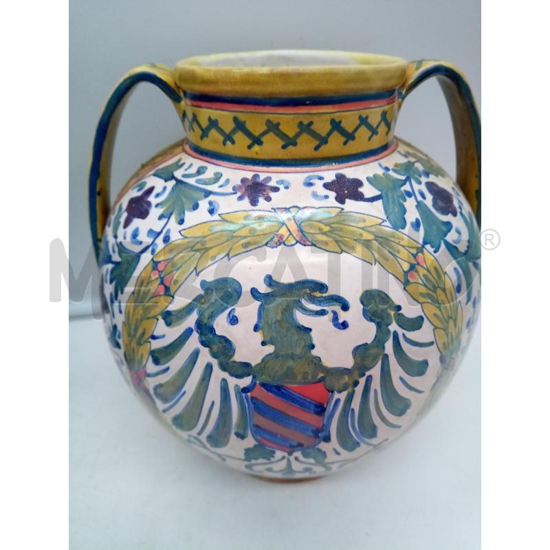 VASO CERAMICA BIANSATA SCU RUBBOLI STEMMA  | Mercatino dell'Usato Roma porta maggiore 5