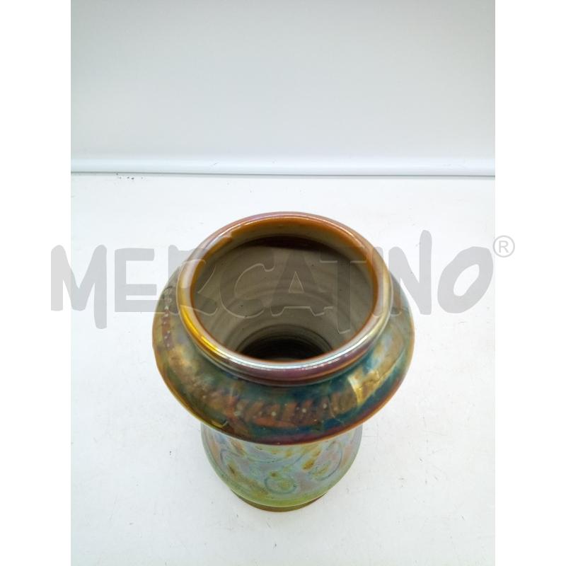 VASO CERAMICA DECORAZIONE FLOREALE COBALTO LUSTRO  | Mercatino dell'Usato Roma porta maggiore 4