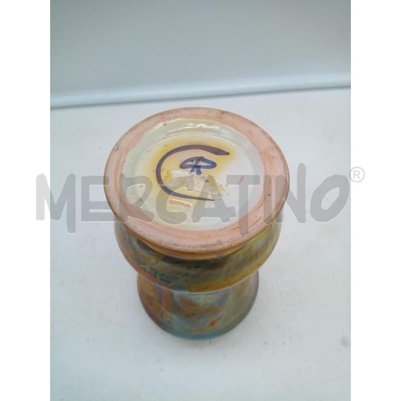 VASO CERAMICA DECORAZIONE FLOREALE COBALTO LUSTRO  | Mercatino dell'Usato Roma porta maggiore 5