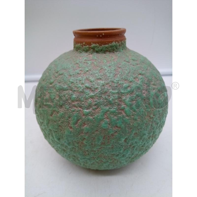 VASO CERAMICA LAVICA TONDA WMF VERDE  | Mercatino dell'Usato Roma porta maggiore 1