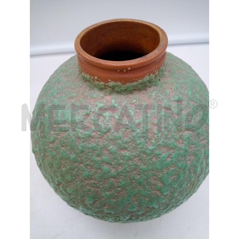 VASO CERAMICA LAVICA TONDA WMF VERDE  | Mercatino dell'Usato Roma porta maggiore 2