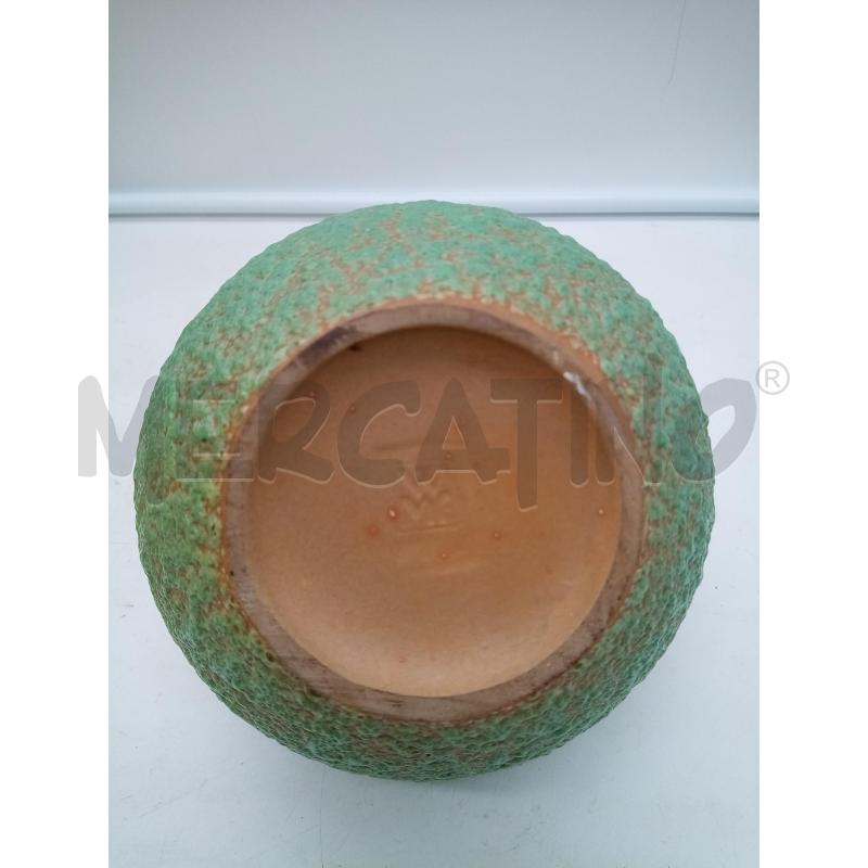 VASO CERAMICA LAVICA TONDA WMF VERDE  | Mercatino dell'Usato Roma porta maggiore 3