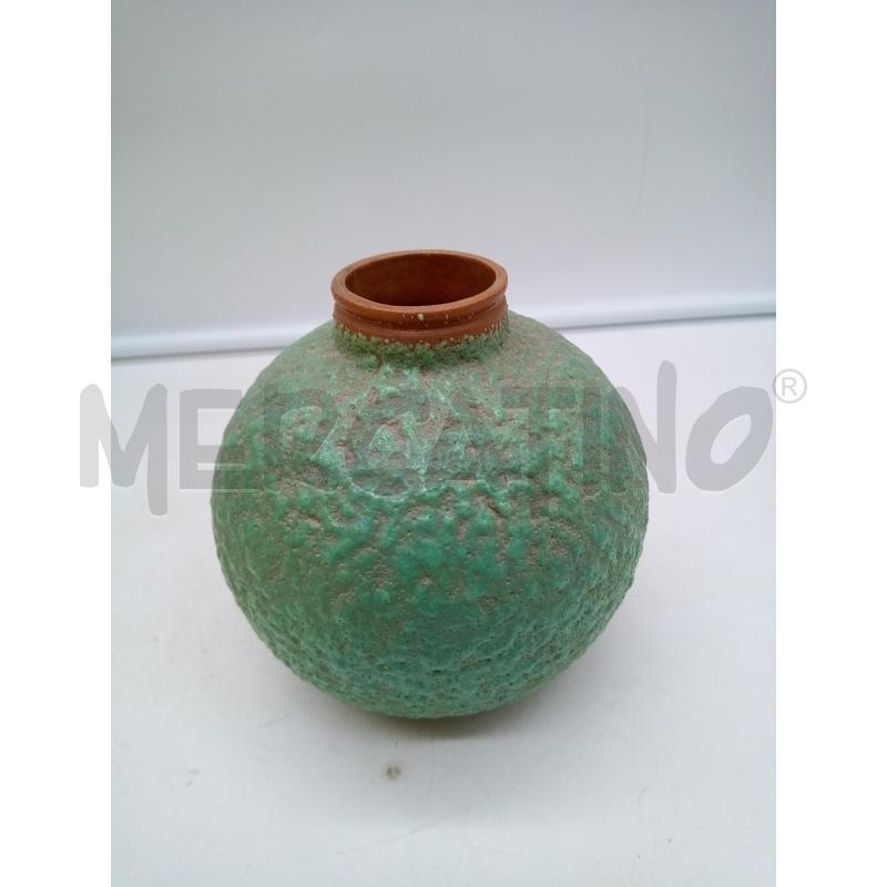 VASO CERAMICA LAVICA TONDA WMF VERDE  | Mercatino dell'Usato Roma porta maggiore 4