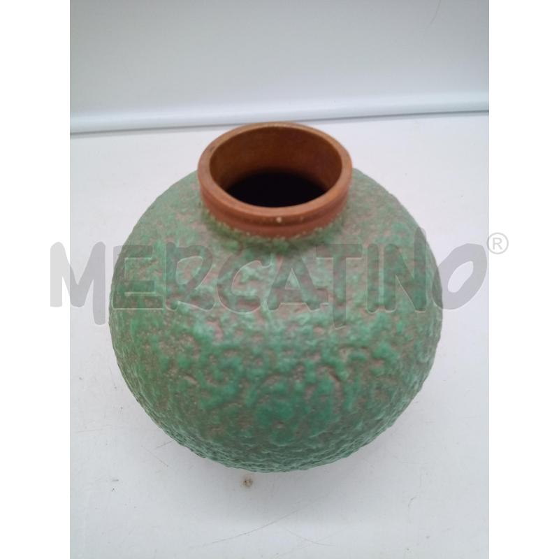 VASO CERAMICA LAVICA TONDA WMF VERDE  | Mercatino dell'Usato Roma porta maggiore 5