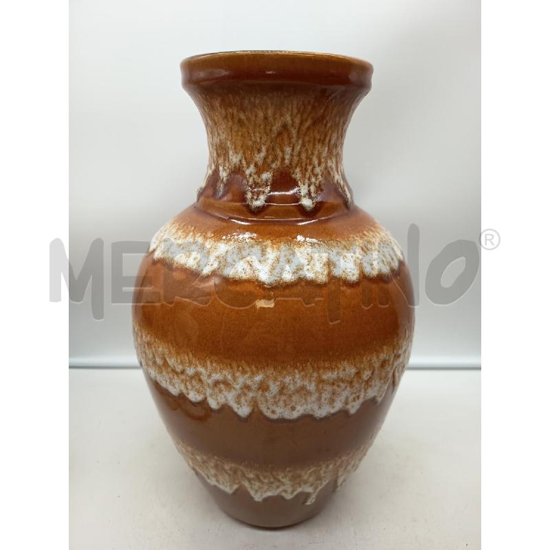 VASO CERAMICA OCRA SMALTO LAVICO   | Mercatino dell'Usato Roma porta maggiore 1