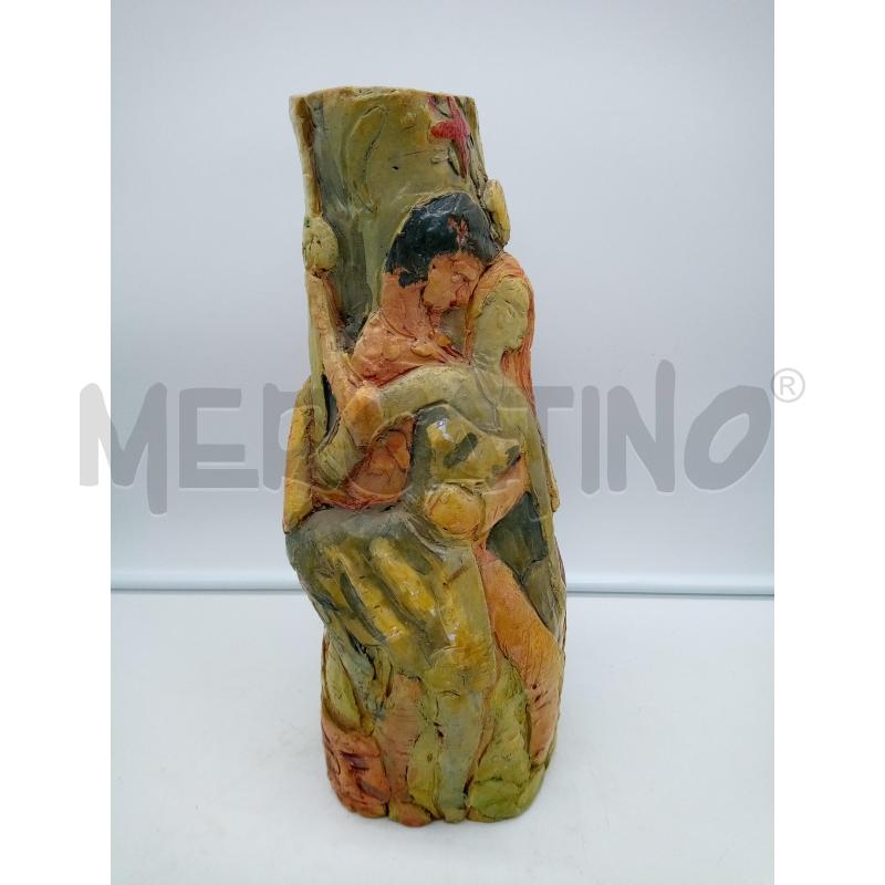 VASO CERAMICA PERSONAGGI CARNEVALE RILIEVO | Mercatino dell'Usato Roma porta maggiore 3