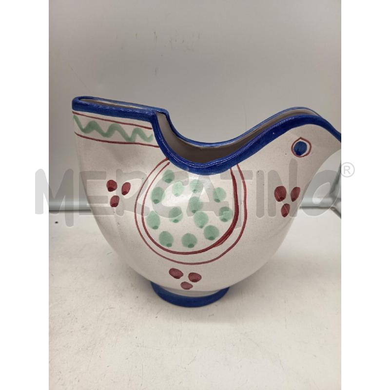VASO CERAMICA SOLIMENE UCCELLO B BLU LIEVE FAILURE  | Mercatino dell'Usato Roma porta maggiore 1