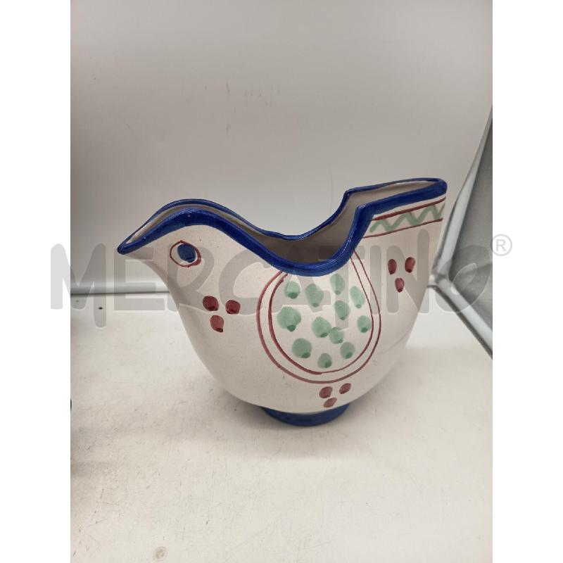 VASO CERAMICA SOLIMENE UCCELLO B BLU LIEVE FAILURE  | Mercatino dell'Usato Roma porta maggiore 4
