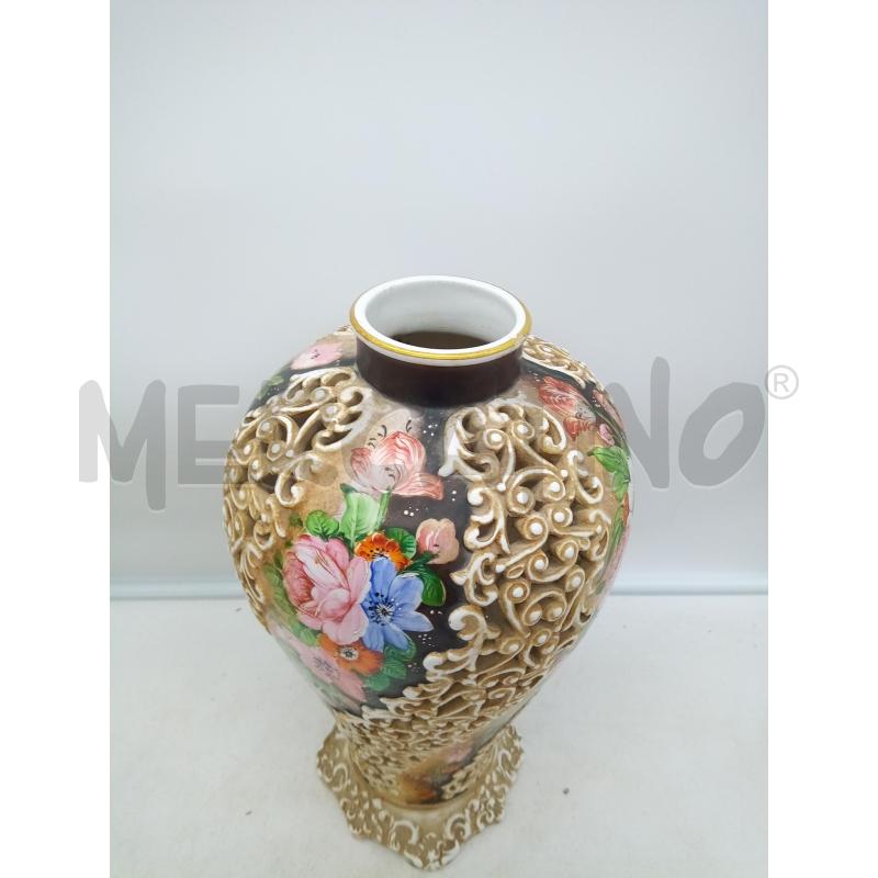 VASO CERAMICA TRAFORATO FIORI DIPINTI | Mercatino dell'Usato Roma porta maggiore 5