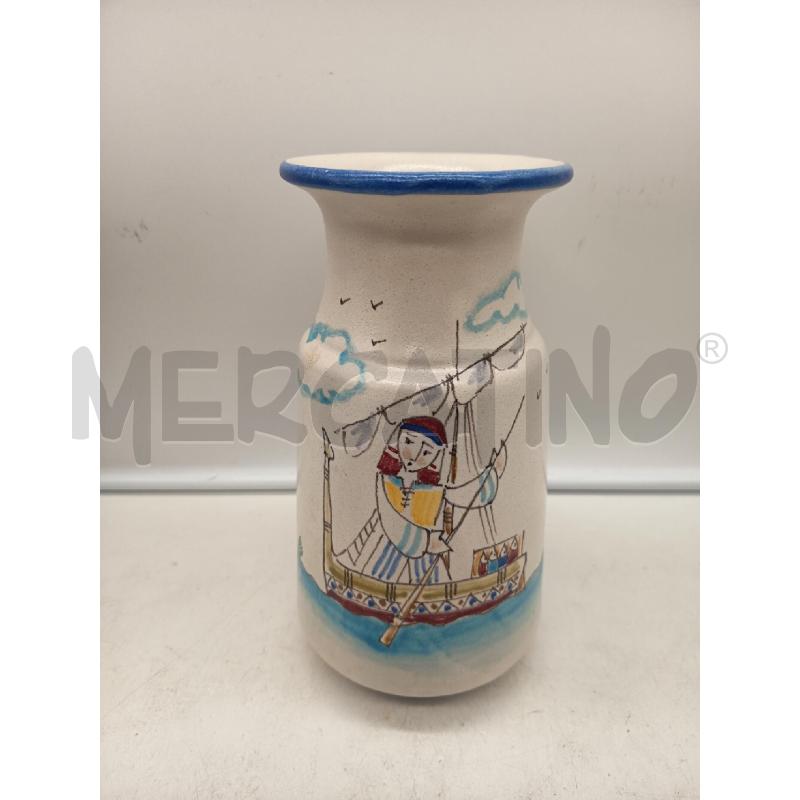 VASO CERAMICA VIETRI VELIERO  | Mercatino dell'Usato Roma porta maggiore 1