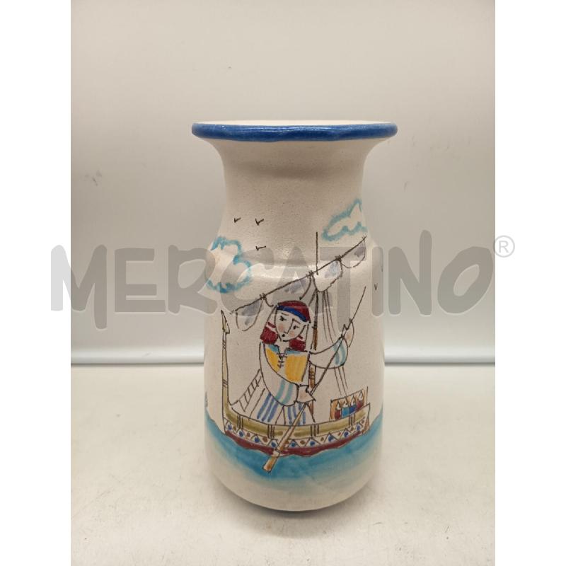 VASO CERAMICA VIETRI VELIERO  | Mercatino dell'Usato Roma porta maggiore 3