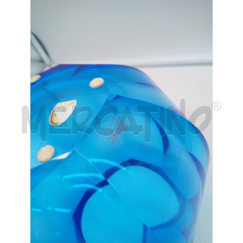 VASO CRISTALLO MOSER AZZURRO OTTAGONALE | Mercatino dell'Usato Roma porta maggiore 3