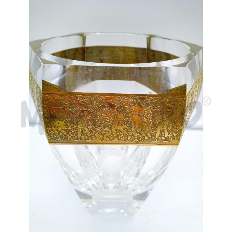 VASO CRISTALLO MOSER FASCIA DORATA FIGURE INCISE | Mercatino dell'Usato Roma porta maggiore 3