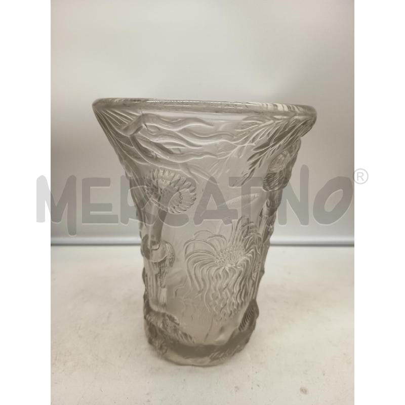 VASO CRISTALLO SATINATO MARINE LIFE  | Mercatino dell'Usato Roma porta maggiore 1