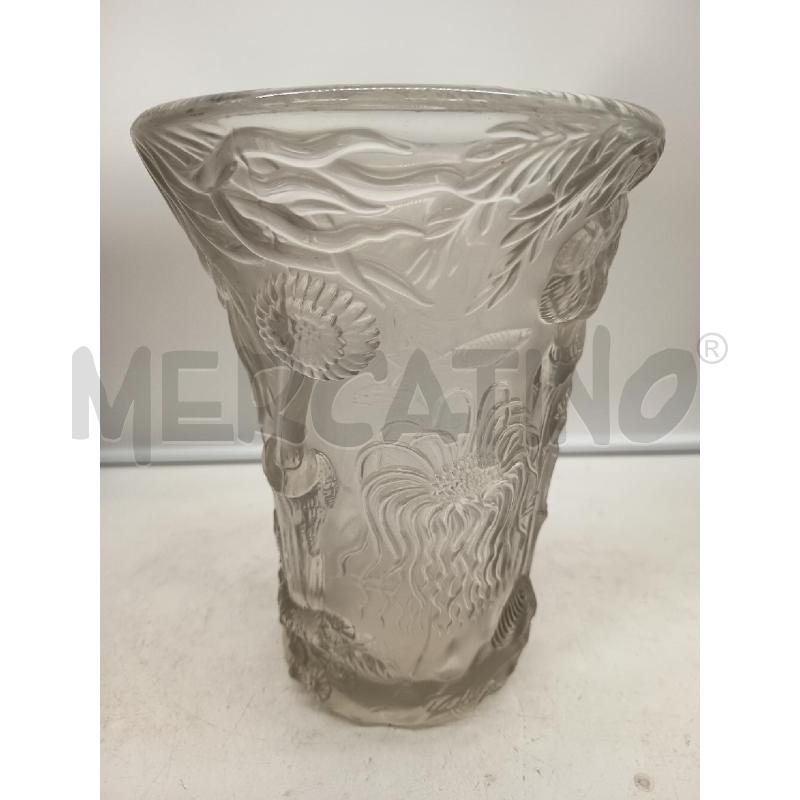 VASO CRISTALLO SATINATO MARINE LIFE  | Mercatino dell'Usato Roma porta maggiore 3