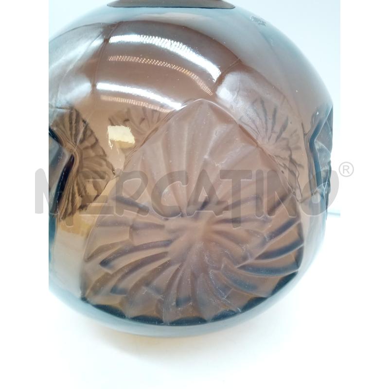 VASO DESIGN VETRO FUMÈ TRIANGOLI SATINATI | Mercatino dell'Usato Roma porta maggiore 3