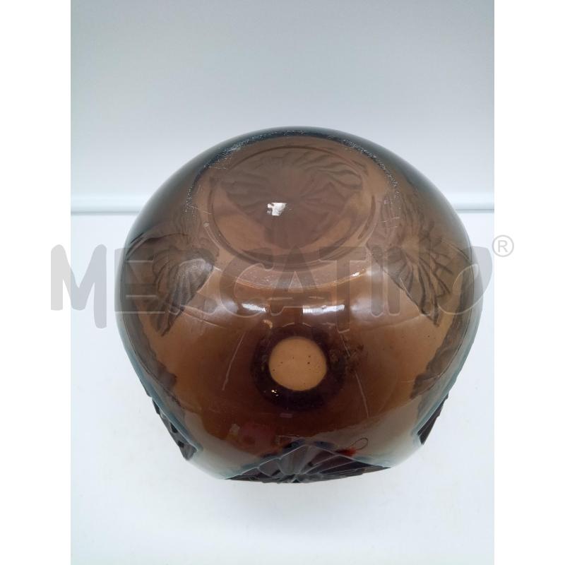 VASO DESIGN VETRO FUMÈ TRIANGOLI SATINATI | Mercatino dell'Usato Roma porta maggiore 4