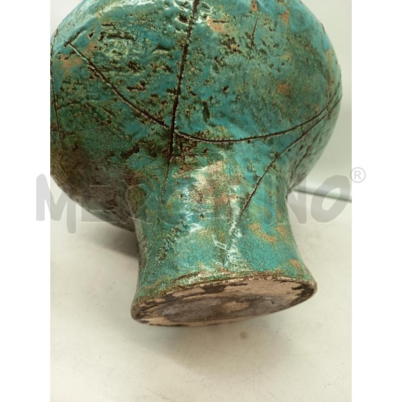 VASO GRANDE CERAMICA AZZURRA PESCI INCISI | Mercatino dell'Usato Roma porta maggiore 5