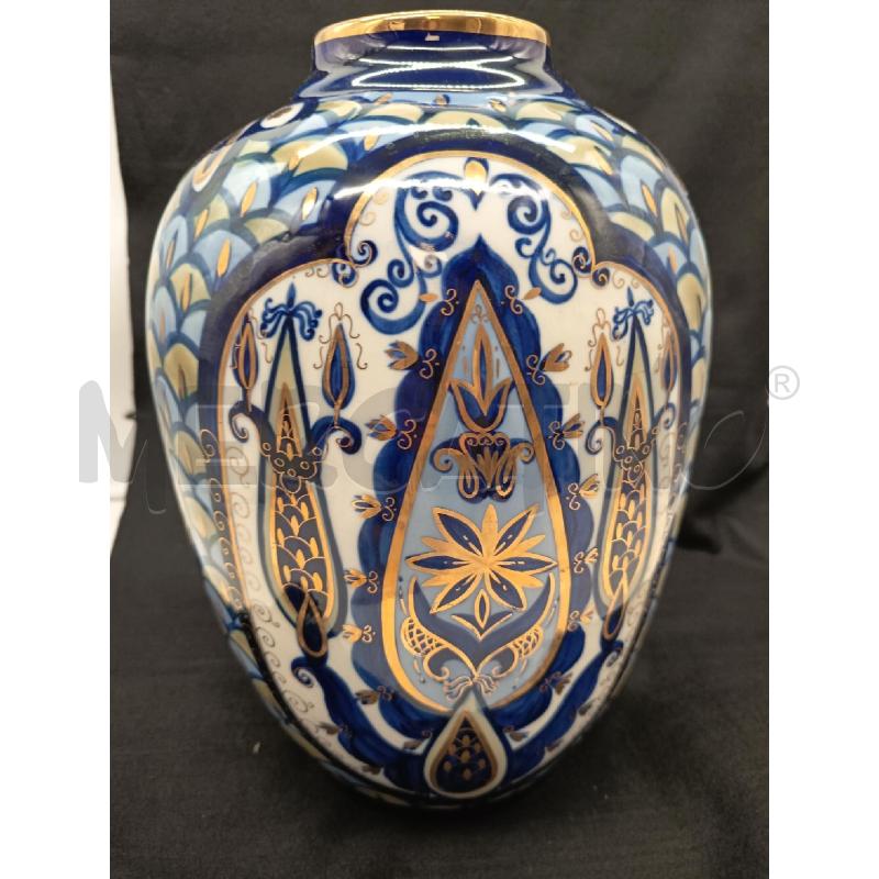 VASO PORCELLANA RUSSA BLU ORO | Mercatino dell'Usato Roma porta maggiore 1